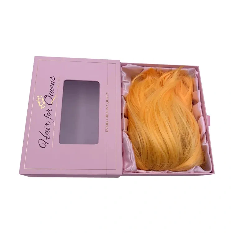 Wholesale Custom Logo Wig Packaging Boxes With Handle Featuring Matt Lamination Printing 1