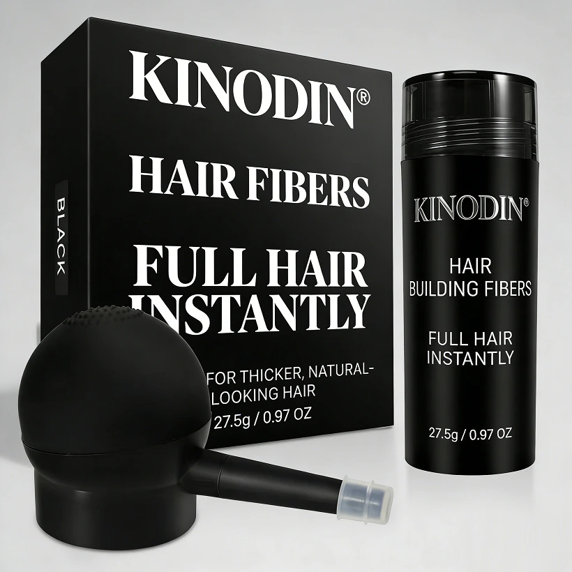 27.5g Oem Unisex Vegan Organic Natural Keratin Cotton Hair Building Powder Thickening Fiber 2-in-1 Set Applicator For Volume 1