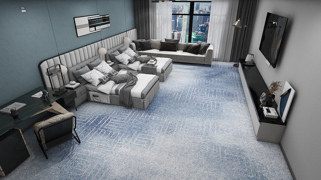 Tapis de luxe sur mesure en laine et nylon Axminster pour hôtels et maisons 5