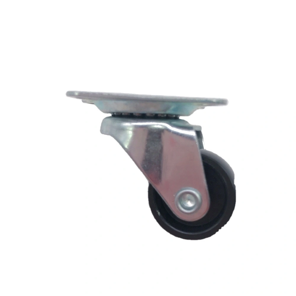 Light Duty 1 Inch Black Rubber Casters Wheel 25mm Diameter Small Castor Wheel For Furniture 1