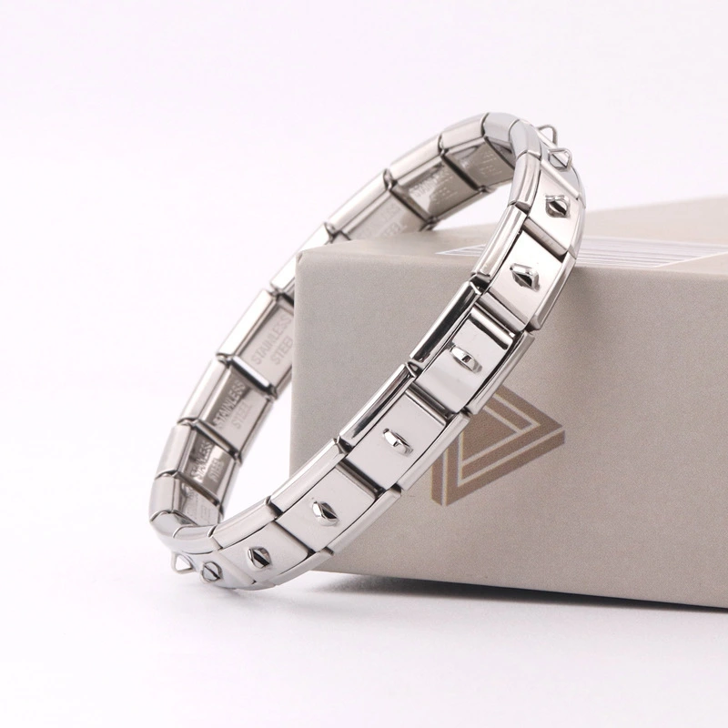 Stainless Steel Bracelet Classic Creative Gold Plated Italian Charms Cross Adjustable Elastic Bracelet 1