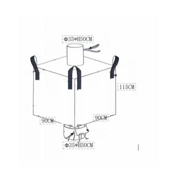 تعبئة المعادن الثقيلة في أكياس سائبة من مادة فيبك، أكياس سائبة بسعة 1200 كجم للبذور والحبوب وحبوب البن المملحة 1