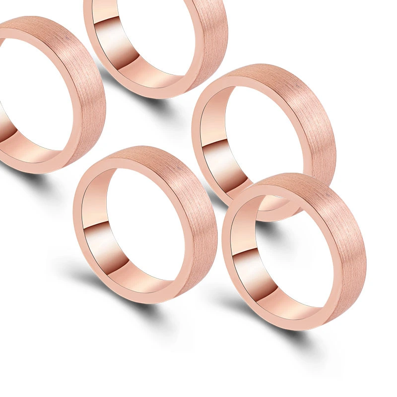Fashion Hip Hot Solid Gold Ring Without Diamond Real Pure Gold Wedding Ring For Women 18k Gold Rings 1