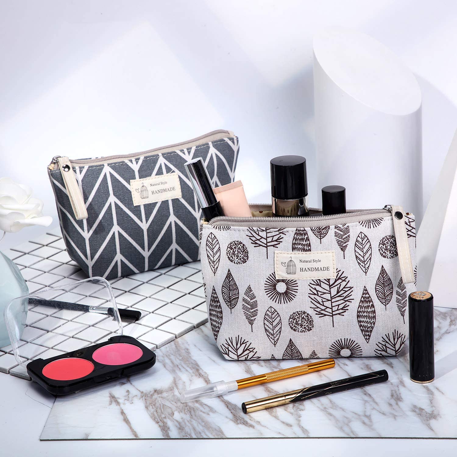 Wholesale Canvas Cosmetic Bag Large Capacity Ins Convenient Simple And Multifunctional Storage Bag Travel Wash Bag. 7