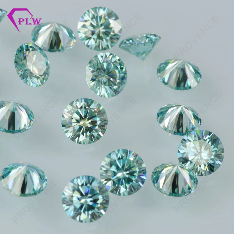 1 Carat Vvs Clarity Synthetic Light Green Color Moissanite Gems With Cheap Price 1