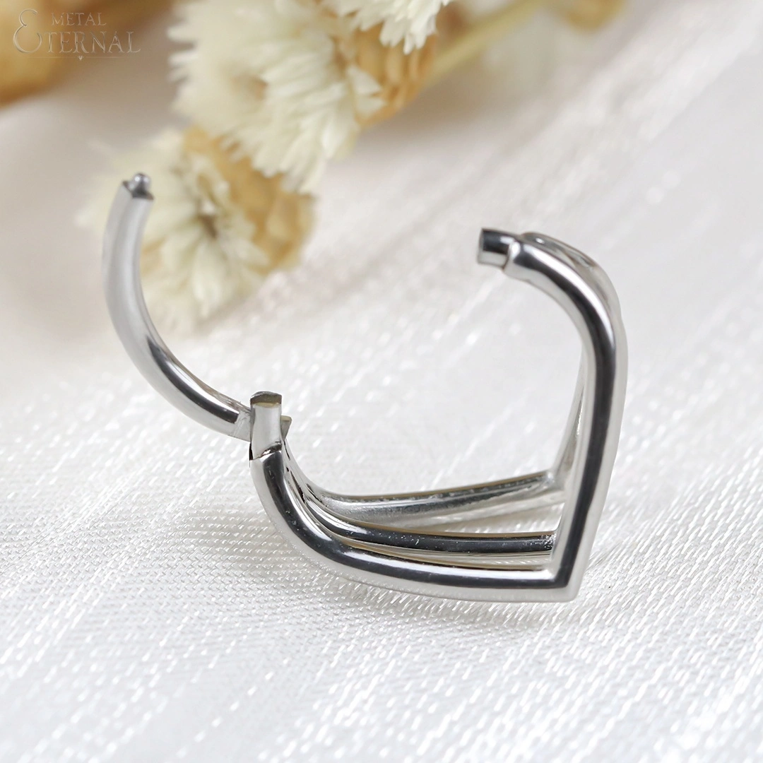 Eternal Metal High Quality Precision Tear Drop Shaped Astm F136 Titanium Hinged Segment Rings Piercing Jewelry 1