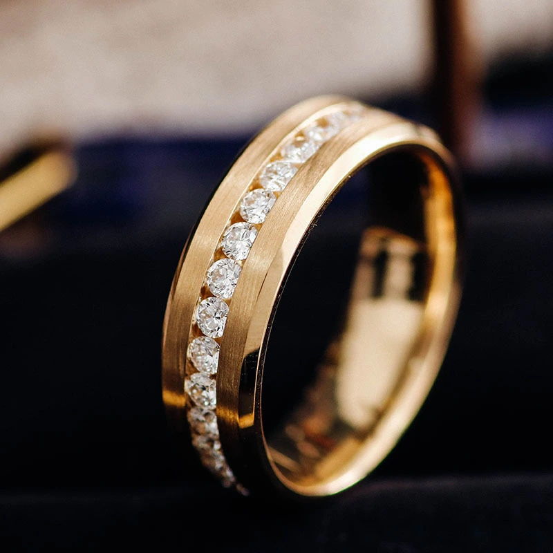 Provence Fine Jewelry Anneaux de conception tendance 10k Anneau d'or jaune de haute qualité 1