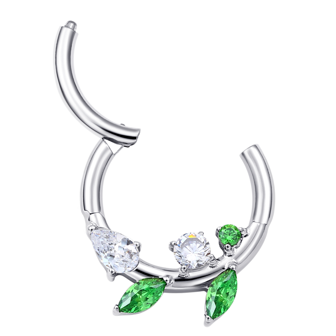 Eternal Metal Astm F136 Titanium Internally Threaded Cz<000000>opal Belly Ring Navel Piercing Body Jewelry 9