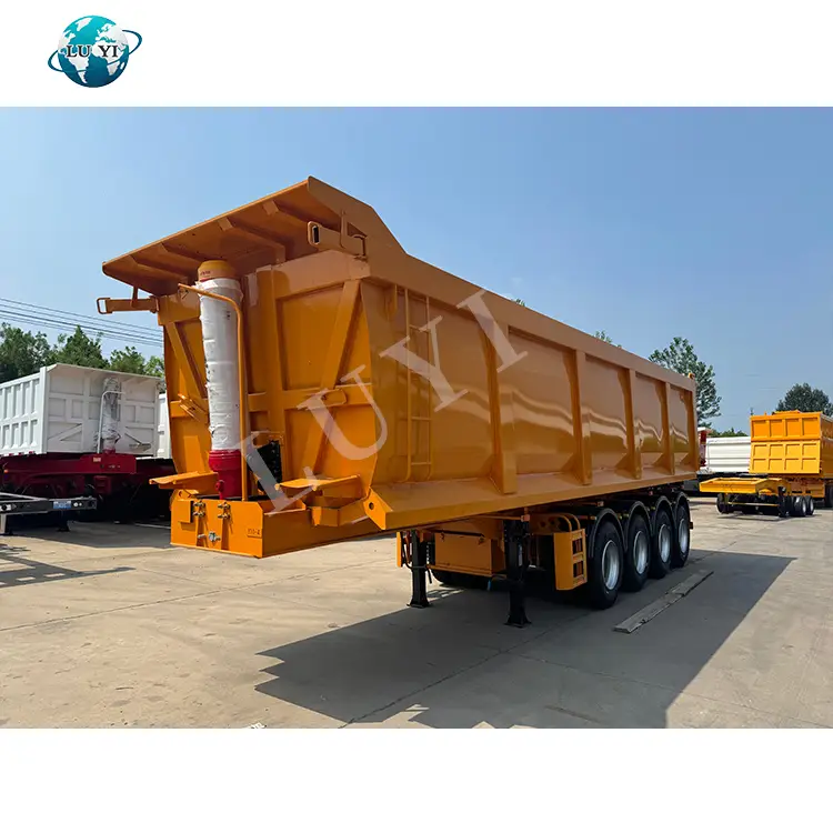 4 Axles Tipping Dump Truck Semi Trailer 1