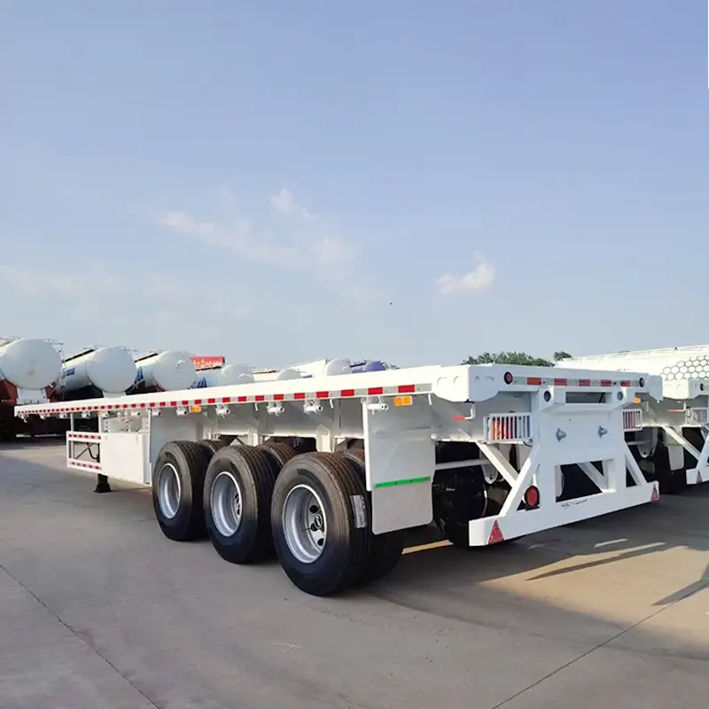 18 Wheeler Flatbed Trailer for Sale 2axle 3Axles 4axle by Chenlu Trailer 7