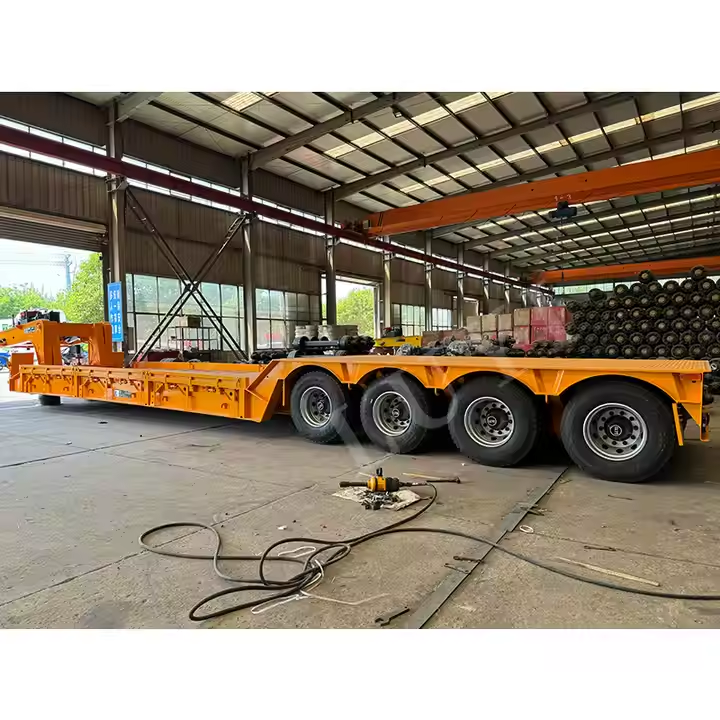 4-Axis Detachable Low Flat Plate Heavy Equipment Transport 6