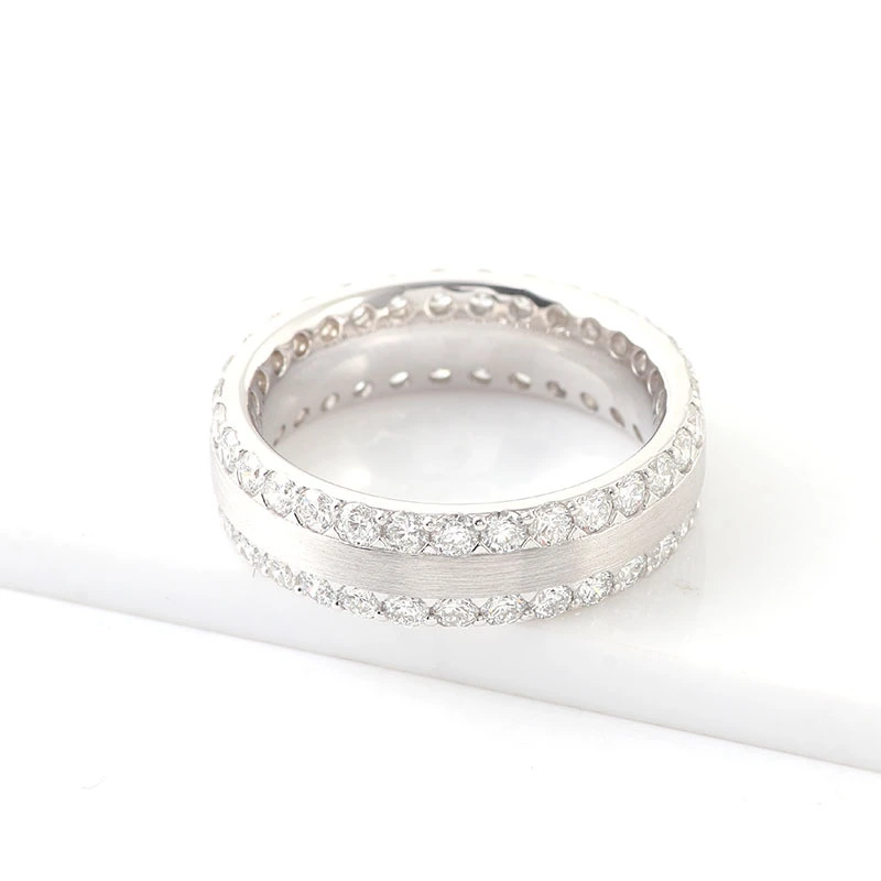 Provence Custom Men's Rings In 10k White Gold Lab Grown Diamonds Wedding Rings Hip Hop Style Party Fine Jewelry 1