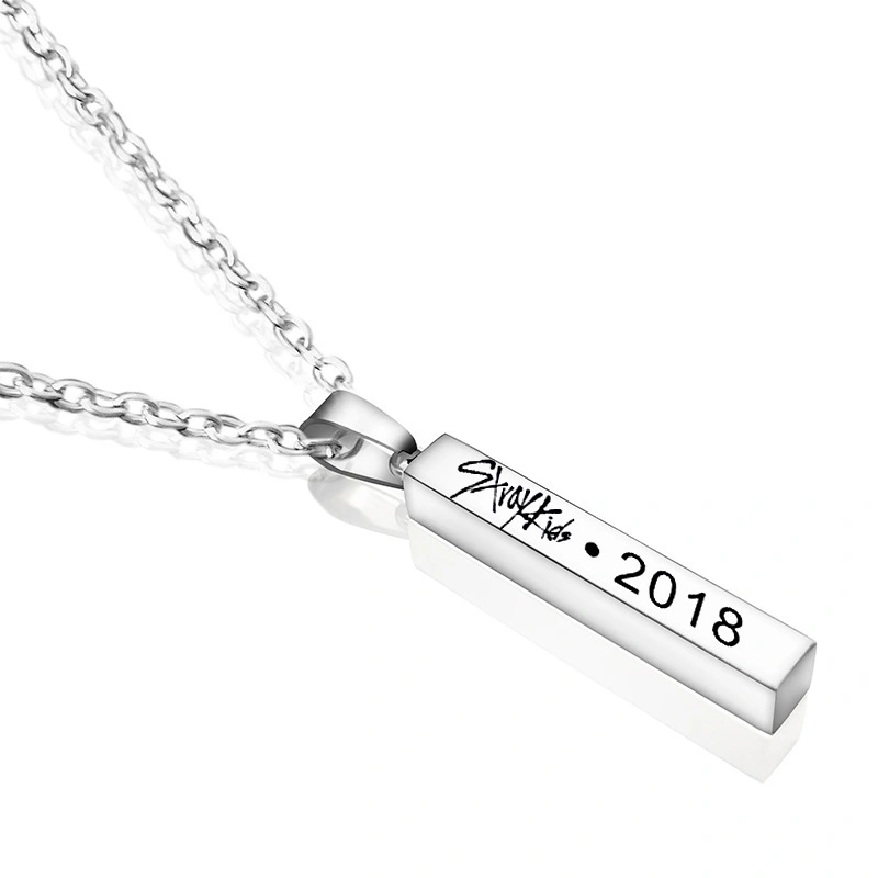 Cross Border Hot Selling Popular Yiwu Jewelry With Engraved Birthday Stainless Steel Wishing Column Pendant Necklace 1