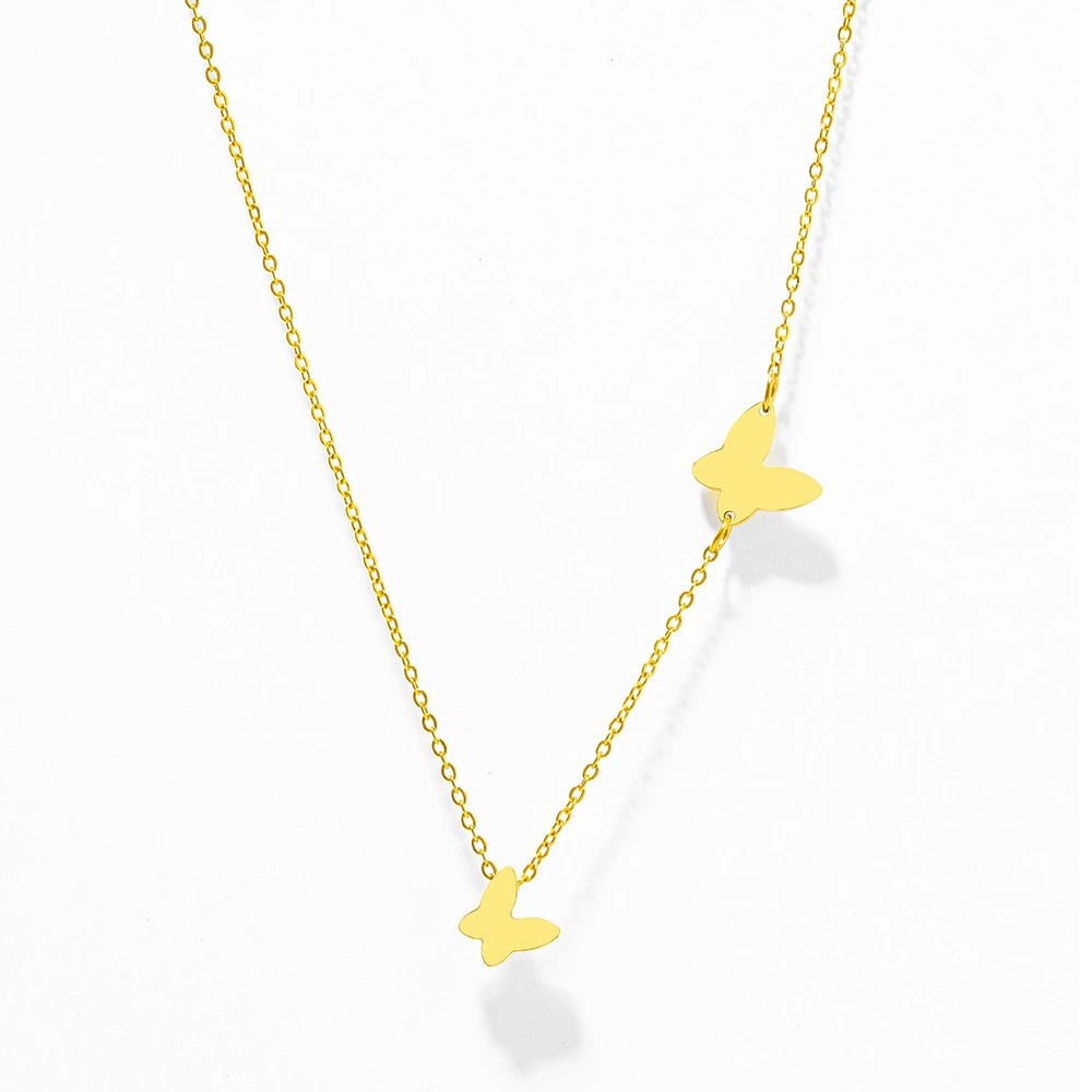 Fashionable New Stainless Steel Necklace Exquisite Butterfly Pendant Chain Fashionable Necklace 1