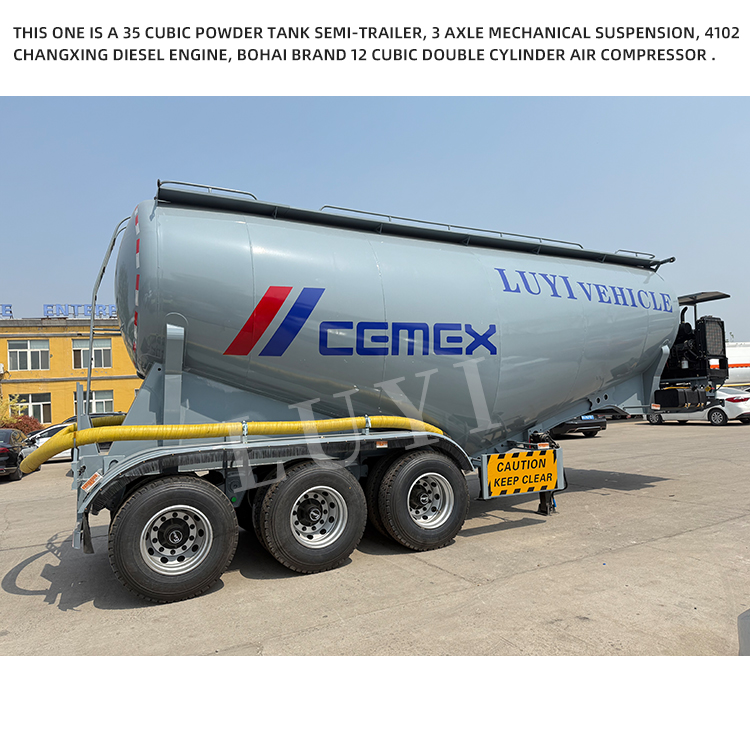 Powder Transporters Dry Fly Ash Cement Bulker Trailer 7