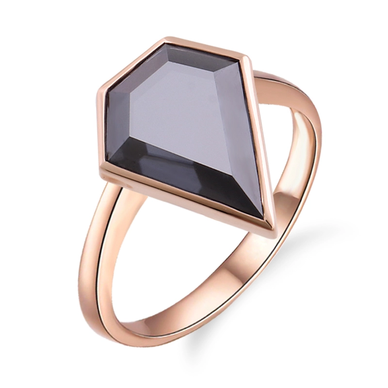 Provence Schmuck 12mm 10k Roségold Spezialschnitt grauer Moissanit Hip Hop Schmuck Ring Geschenk für Freund Trendy Modestil 1