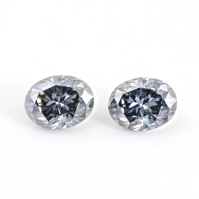 Provence Moissanite Dark Blue Color Diamond Oval Cut Moissanite Loose Synthetic Moissanite Gemstone For Jewelry Making 1