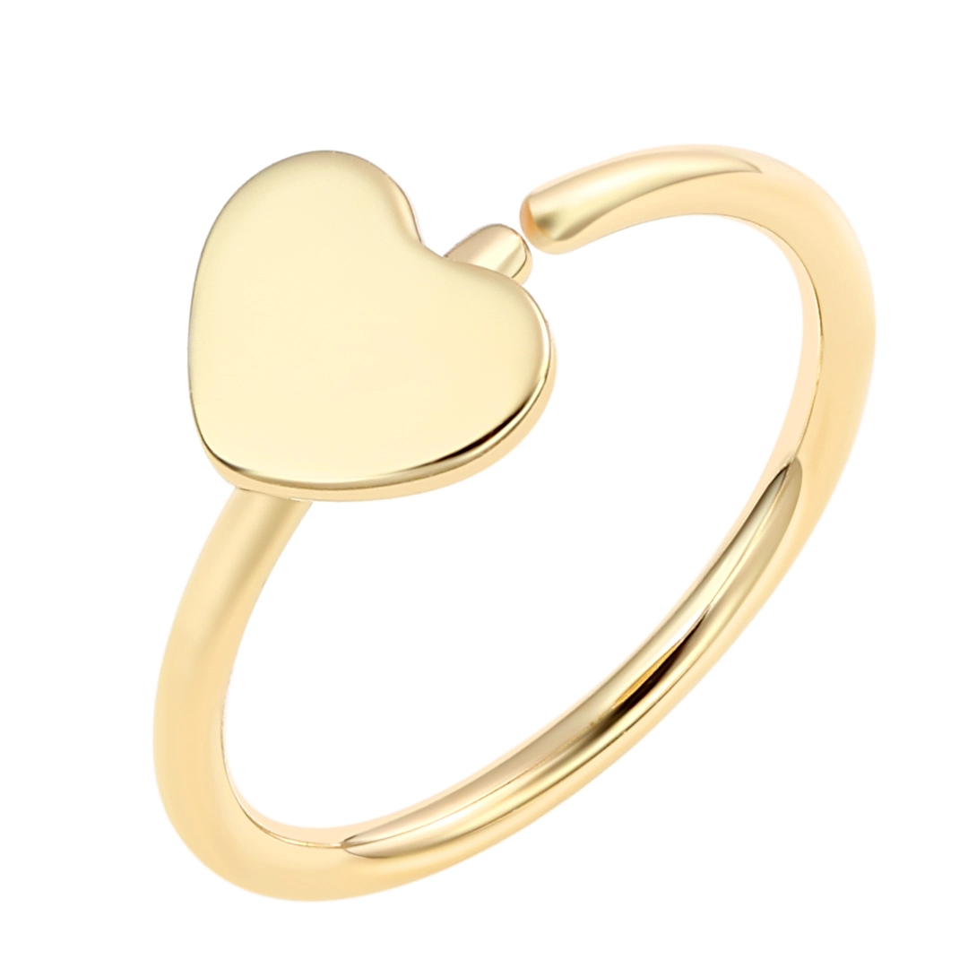 Eternal Metal 14k Solid Gold Plain Heart Nose & Earring Piercing Hoop Navel&labret Seamless Ring Jewelry 1
