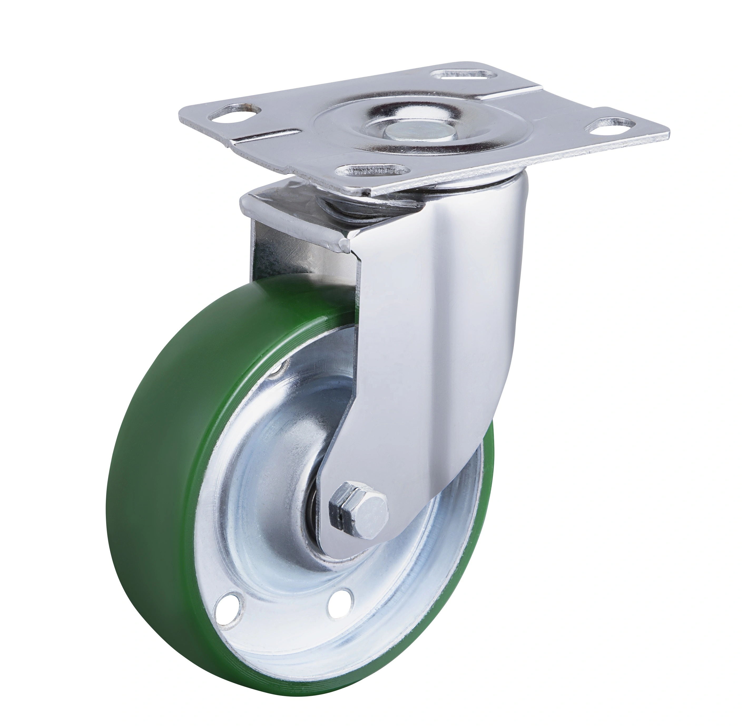 5 Industrial Wear Resistant Shock Absorbing Noiseless Castor Medium Heavy Duty Steel Rim Cast Pu Trolley Wheel Caster 1