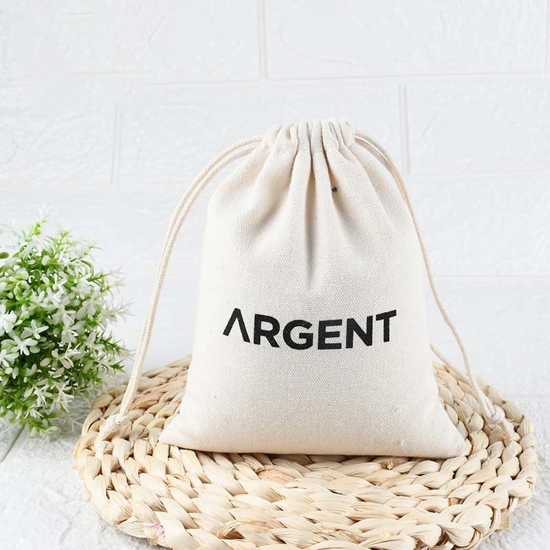 スポットコットン巾着ポケットギフトネックレスジュエリー小さな布バッグキャンバス収納バッグ卸売 1