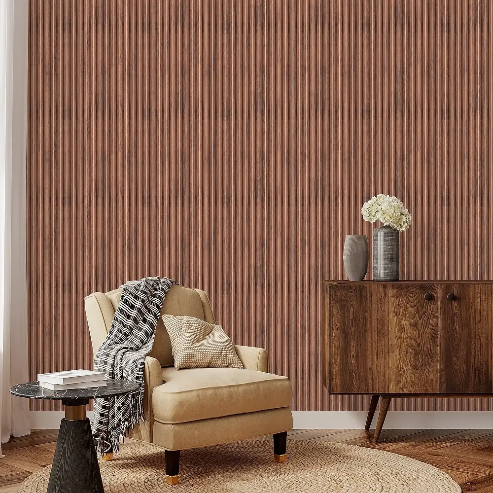 3D hullámos polisztirol MDF akusztikus falpanelek, rugalmas félfurnérlemez, fehér 1