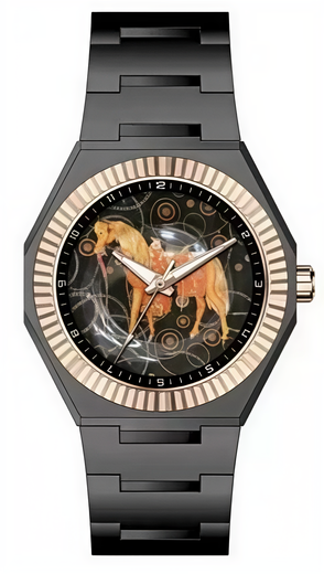 Nifer Herrenuhr mit achteckigem Emaille-Zifferblatt, einzigartiges Muster, integriertes Edelstahlarmband, 5 ATM wasserdicht, luxuriöse Dresswatch 2
