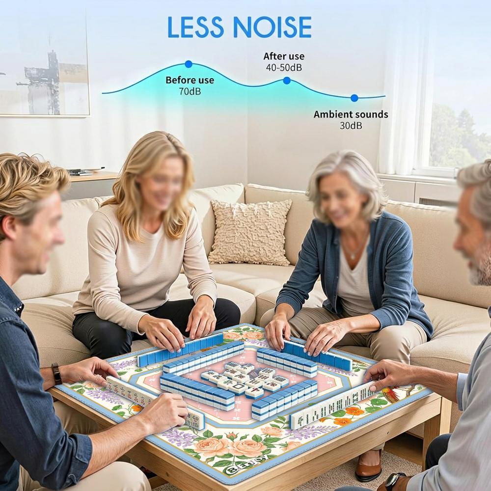 Mahjong Mat Storage Pouch Custom Neoprene Rubber 33 Inch Odorless Non Slip Table Mat Factory Direct Ddp Usa Shipping Premium 5