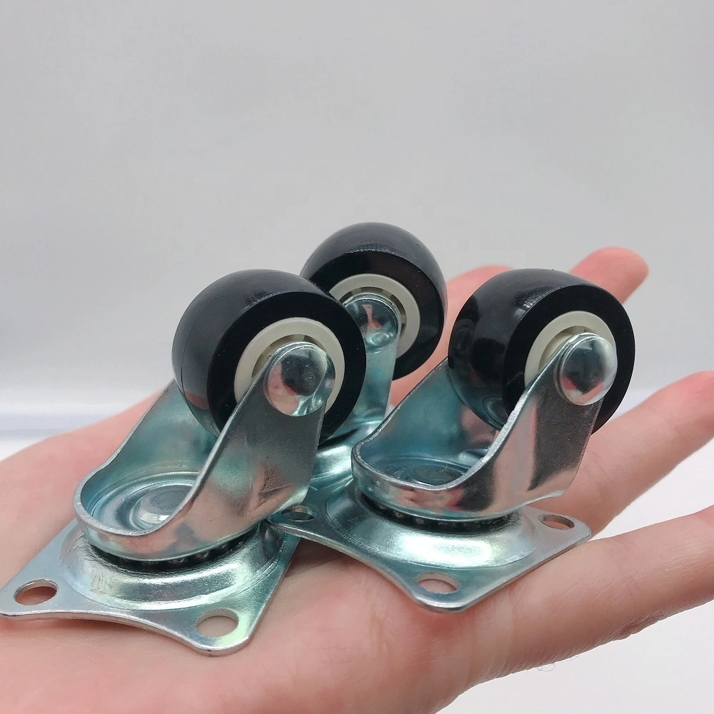 Castor Wheel For Furniture Waste Bin Tiny Small Cheap Light Duty Pvc Plastic 1 Inch 25mm Furniture Caster 1