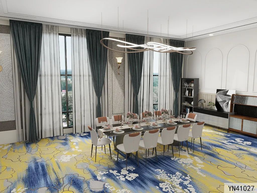 Moquette Wilton a fantasia floreale, disponibile all'ingrosso per hotel e casinò. 7