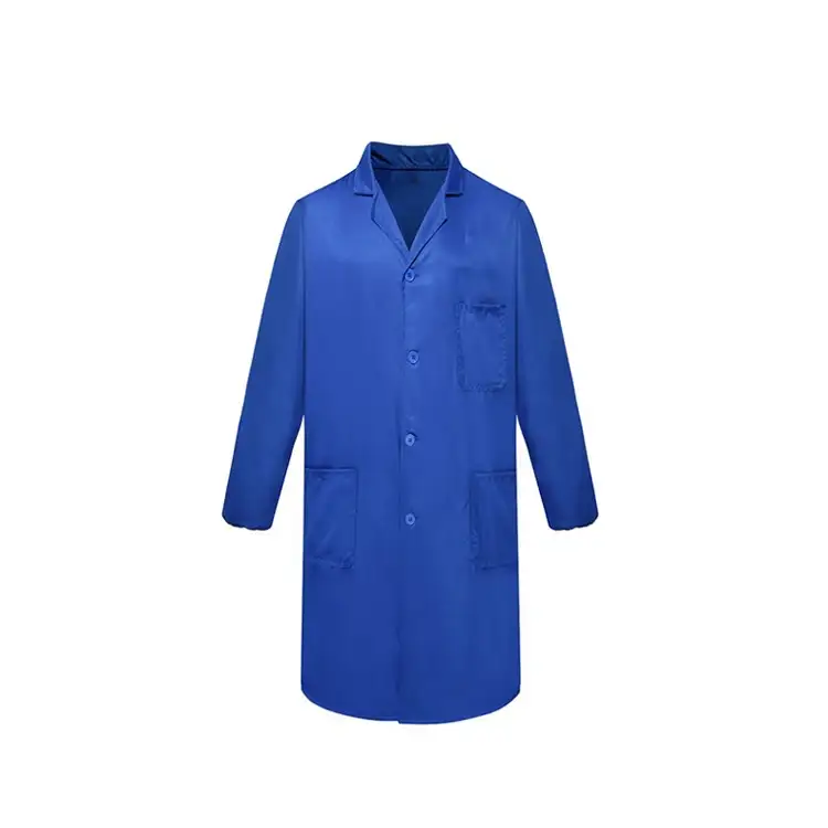 Custom Wholesale Lab Coats Food Processing Plant Worker Uniforms Lab Coats with Pockets 1