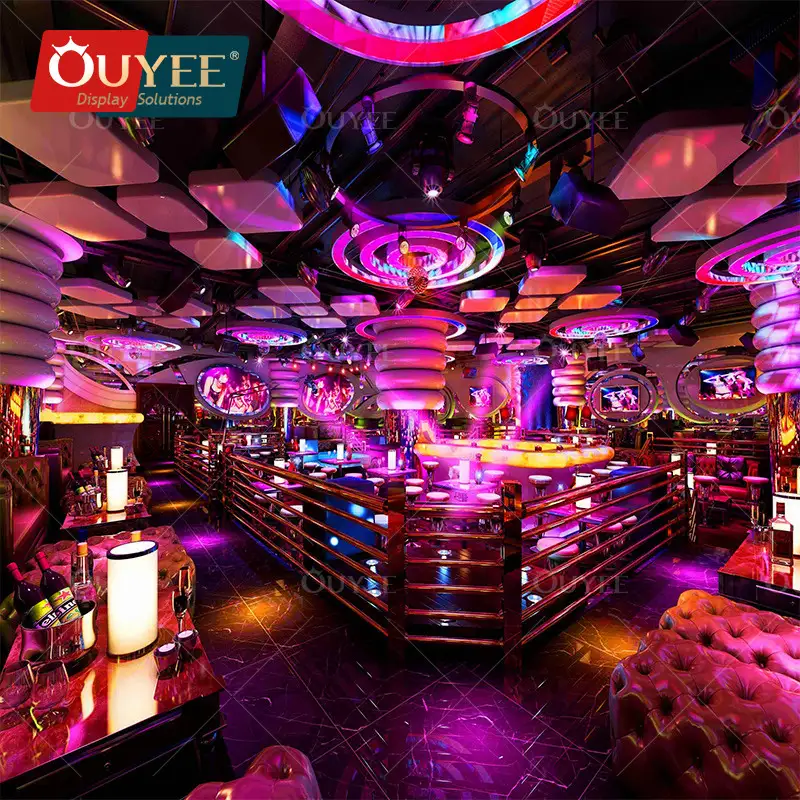 أرائك زاوية مخصصة للنوادي الليلية وديكورات أسقف خاصة بنوادي التعري 1