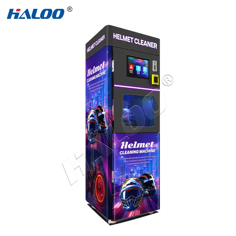 Haloo Vending Machine Maquina Outdoor Motorcycle Helmet Clean Machine Helmet Cleaning Vendo Machine Helmet Cleaning Machines 1