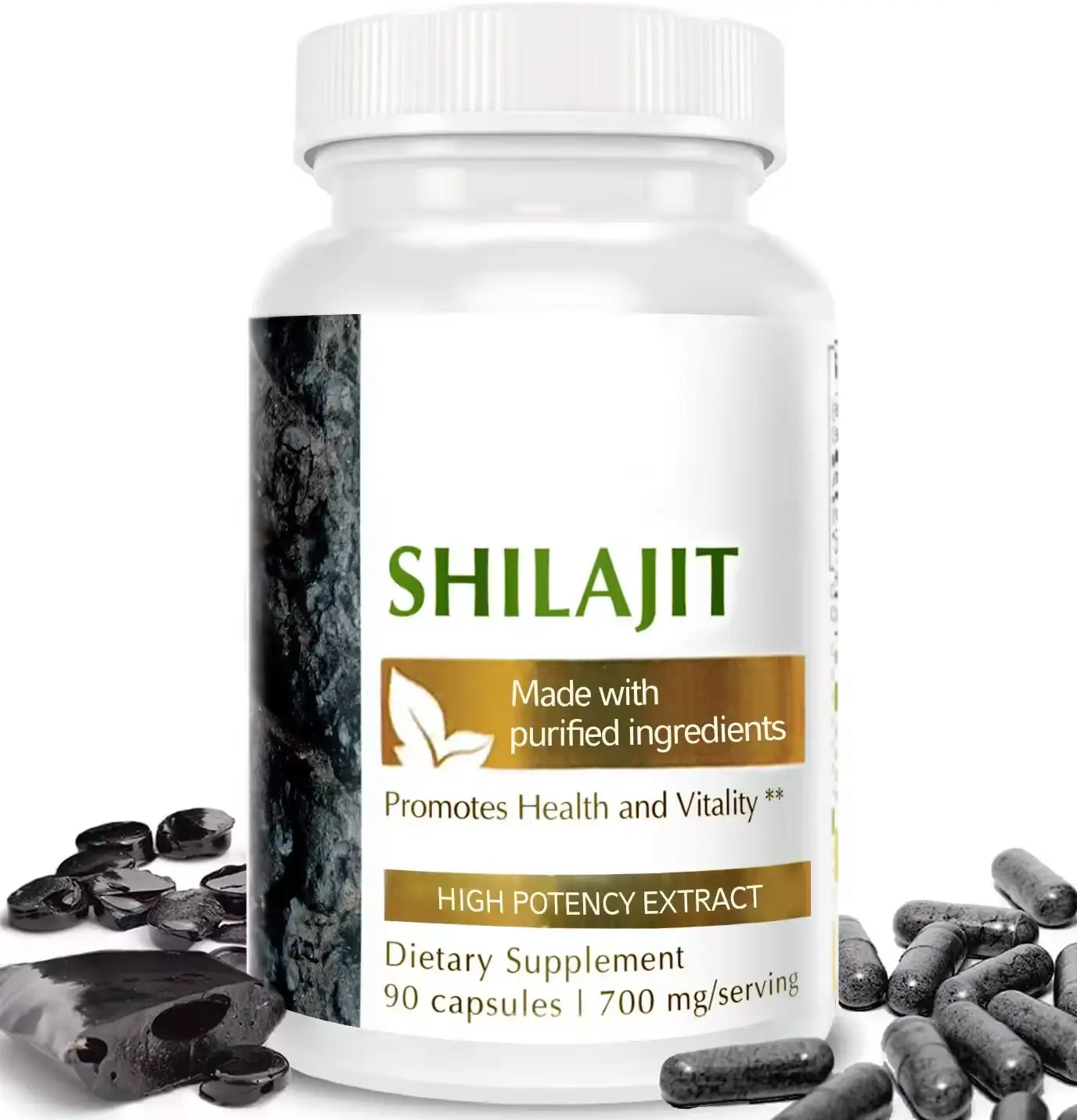 Shilajit Capsules (Pure Himalayan Resin) Private Label 60ct 1