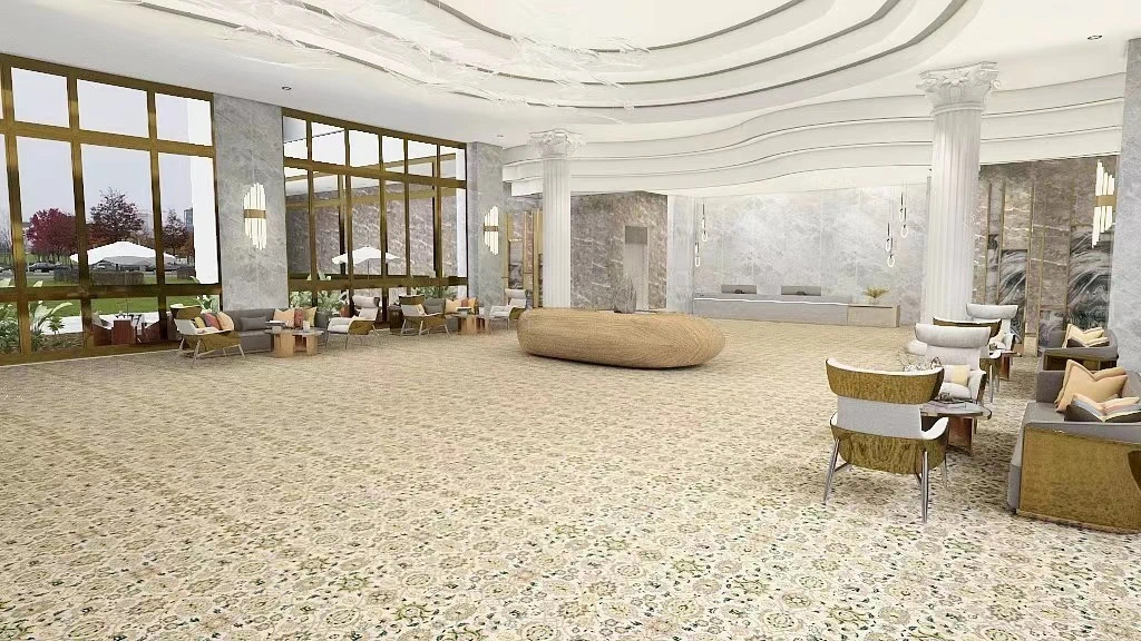 Moquette per hotel di lusso personalizzata in poliestere, proveniente dalla Cina. 4