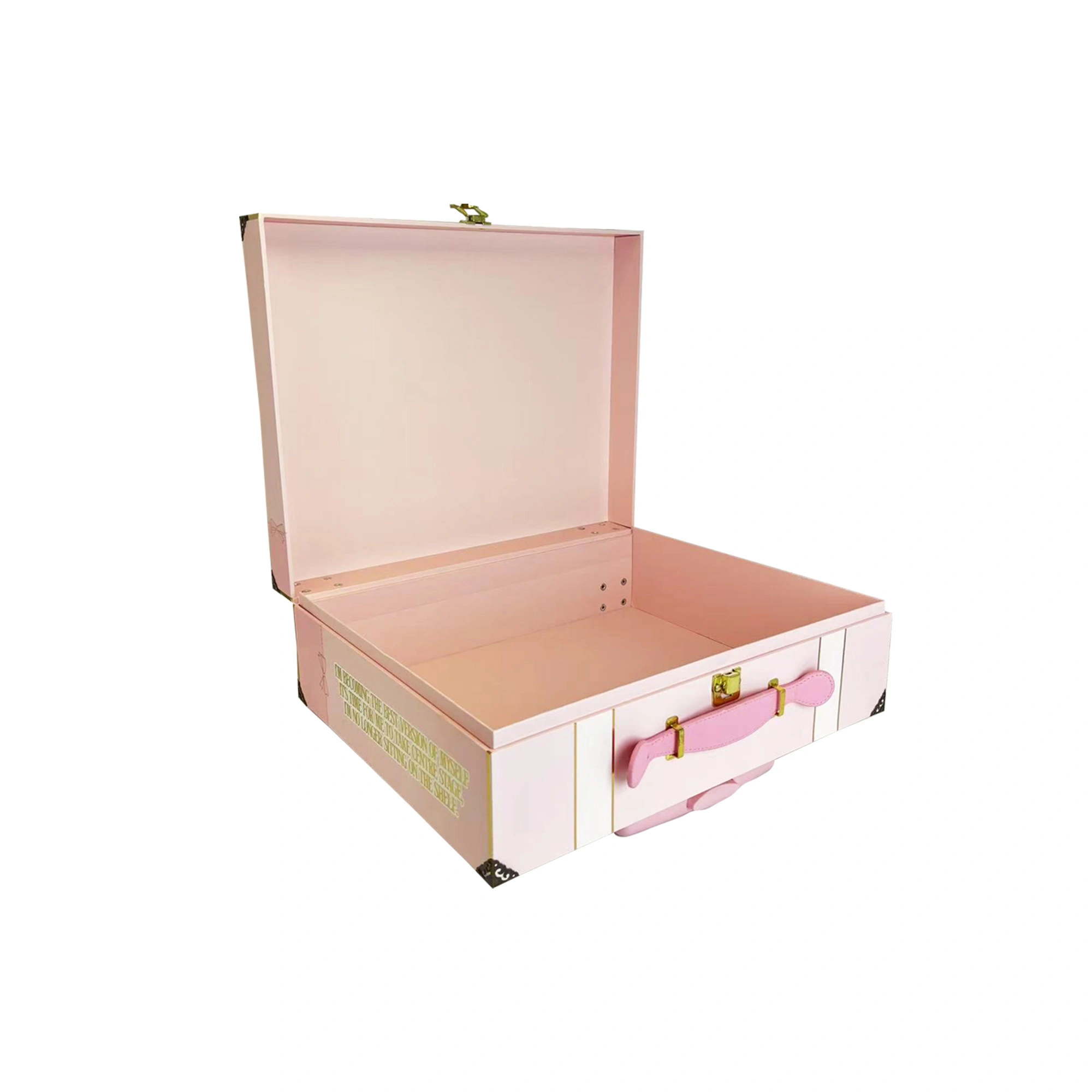 Custom Eco-Friendly Kids Cardboard Suitcase with Handle for Toys & Clothing Packaging 1