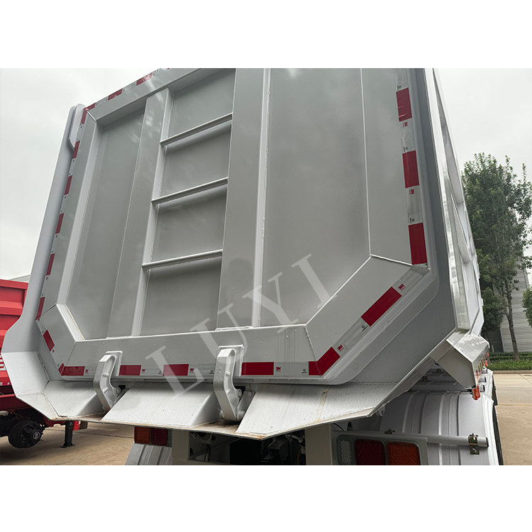 3 Axles Hydraulic Cylinder Rear Dump Trailer | LUYI 7