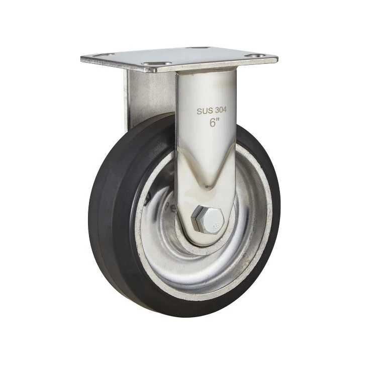 Heavy Duty Castor Wheel Rigid Rubber Wheel Caster 4/5/6/8 Inch Cart Wheels 1