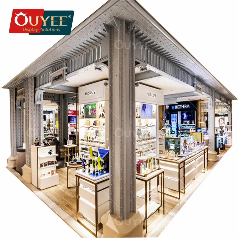 Vitrine comptoir personnalisée pour parfums et cosmétiques 1