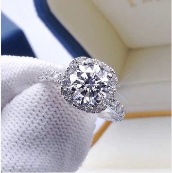 Hot Sale D Vvs Diamond Moissanite Ring 1.0ct Engagement Rings 10k/14k/18k Solid Gold Fine Jewelry Ring For Woman 1