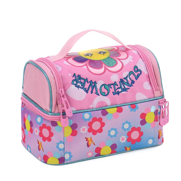 Ounier New Arrival Colorful Cartoon Printing Thermal Insulation Cooler Bag Kids Lunch Box Bag For Children 1