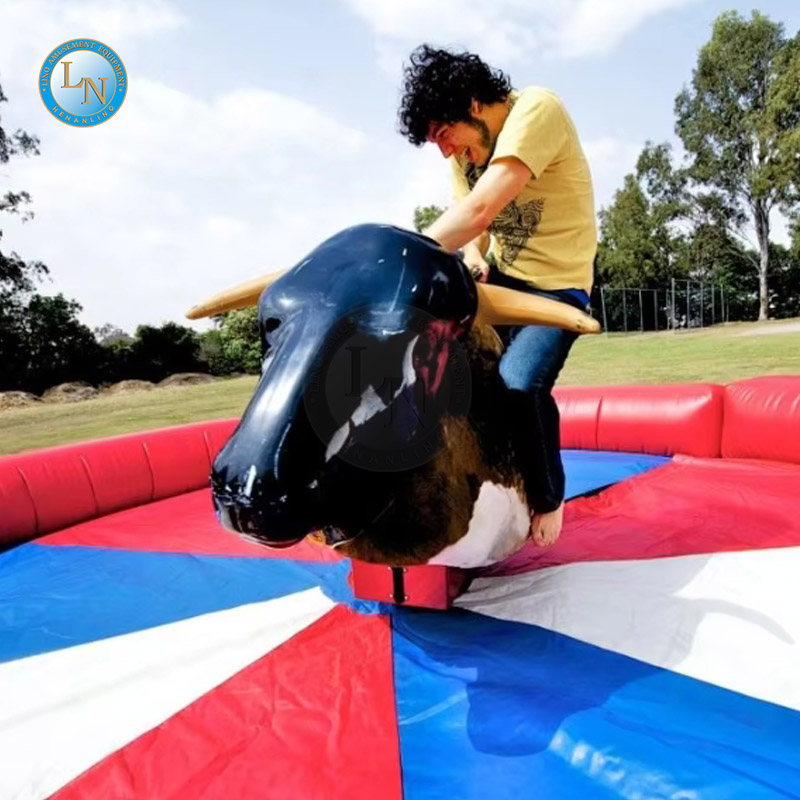 Electric Rodeo Bull Riding Game - Cowboy-Themed Amusement for Carnivals & Parties | LINO 5