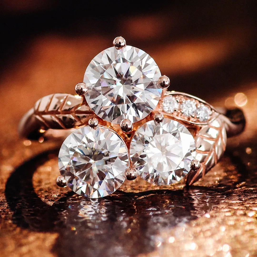 Provence Moisanite Anneaux pour femmes Bijoux de mariage Real 10k 14K 18K Solid Gold Pass Diamond Tester Moissanite Engagement Anneau de fiançailles 1