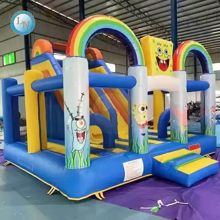 Inflatable Bounce House with Slide | Commercial-Grade Waterpark Jumping Castle for Business 1