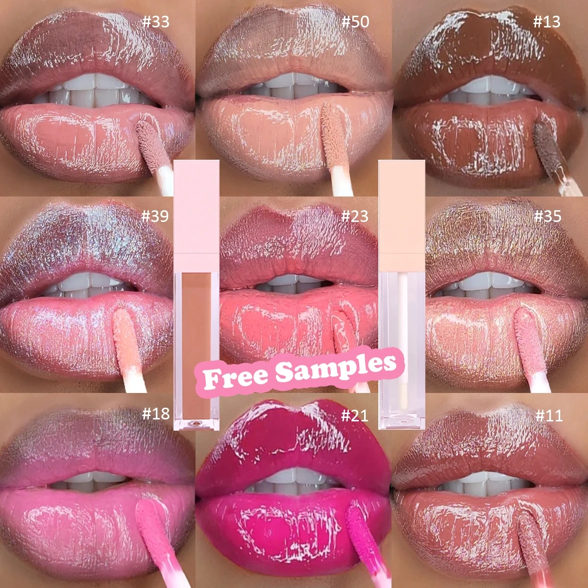Mlm Custom Makeup Vegan Formula Unique Lip Gloss Tubes Shimmer Glitter Jelly Clear Nude Glossy Waterproof Liquid Lipstick 1