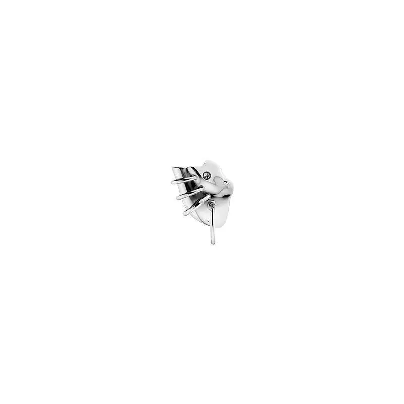 Wholesale Of Fashionable Metal Piercing Ear Clip And Ear Hang Combination Hip-hop Style Earrings By Manufacturers 1