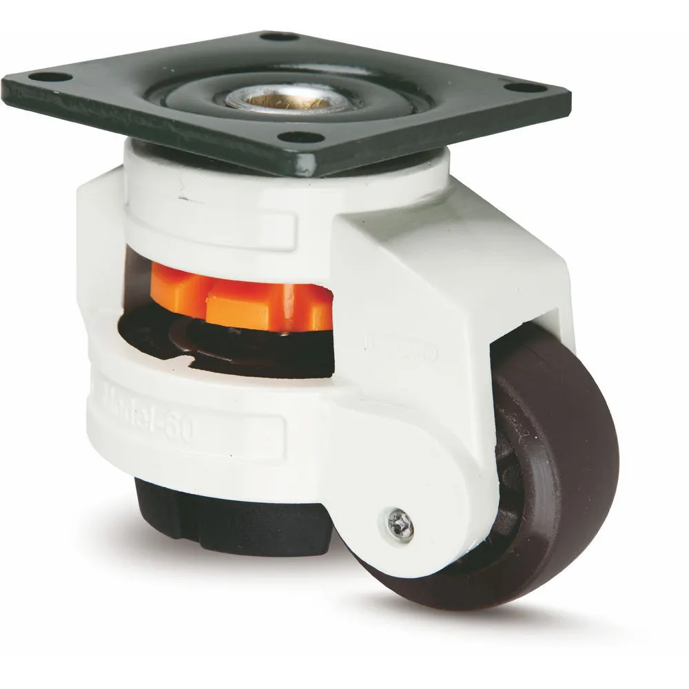 Height Adjustable Swivel Top Plate Retractable Leveling Caster Wheel 1