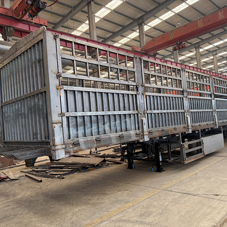 Cargo de 3 ejes Semirropante de carga 80T Transporte de servicio pesado 6