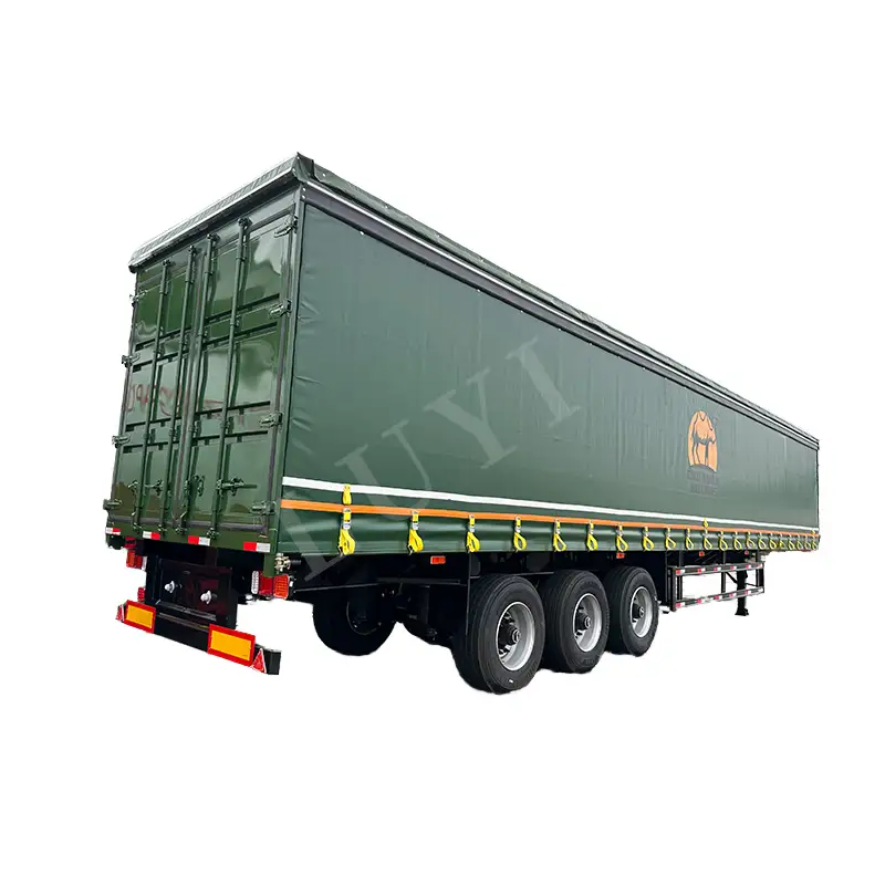 Side Curtain Semi-trailer With 3 Axle Air Suspension 1