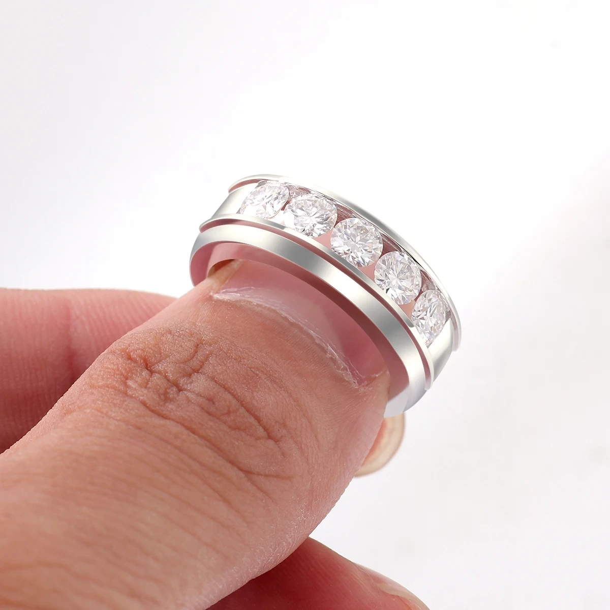 Pass Tester Custom Fine Jewelry 14k White Gold Gra Certificated Wedding Rings Woman Engagement Moissanite Ring For Women 1