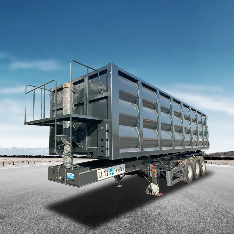 3 Axles 60 Ton Hydraulic Rear Dump Trailer 1